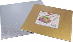 GRAZIANO SOTTOTORTA QUADRATO ORO/ARGENTO CM. 24X24 SP. MM. 3 CONFEZIONATO