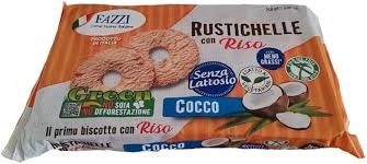 FAZZI BISCOTTI RUSTICHELLE RISO SENZA LATTOSIO CON GOCCE CIOCCOLATO GR. 250