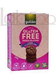 GULLON COOKIES CON CIOCCOLATO SENZA GLUTINE, UOVO, FRUMENTO, FRUTTA A GUSCIO GR. 200