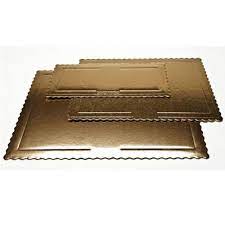 GRAZIANO SOTTOTORTA RETTANGOLARE ORO SMERLATO CM. 36X48 SP. MM. 3,5 CONFEZIONATO