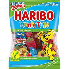 HARIBO CARAMELLE BUNTE TUTE XXL (CIUCCIO-LUNA COCA COLA-FRAGOLA) GR. 175