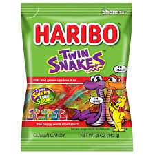 HARIBO TWIN SNAKES SWEET SOUR GR. 80