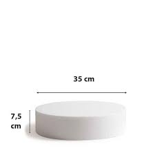 BASE POLISTIROLO ROTONDA DIAM. 35 X 7,5 CM