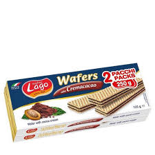 LAGO WAFERS ALLA CREMA CACAO 2 PACCHI GR. 250