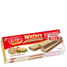 LAGO WAFERS ALLA CREMA NOCCIOLA 2 PACCHI GR. 250