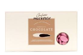 MAXTRIS CONFETTI CIOCCOLATO FONDENTE TESORINI ROSA KG. 1