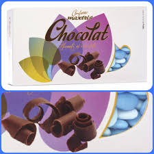 MAXTRIS CONFETTI CHOCOLAT FONDENTE SFUMATI AZZURRI KG. 1