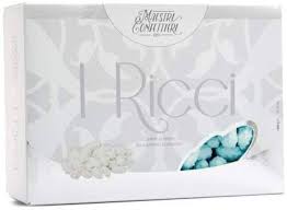 MAXTRIS "I RICCI" RICOPERTI ZUCCHERO COLORE CELESTE GR.1000
