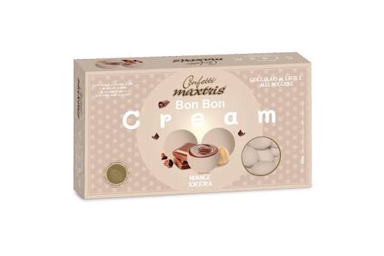 MAXTRIS CONFETTI BON BON CREAM CIOCCOLATO AL LATTE E NOCCIOLE NUANCE TORTORA GR.900