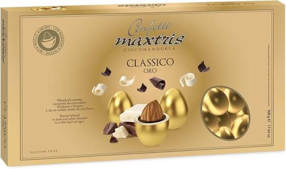 MAXTRIS CONFETTI CIOCOMANDORLA DORATI GR. 500