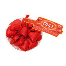 ONLY RETINA CUORI ROSSI DI CIOCCOLATA GR. 100