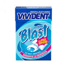 PERFETTI VIVIDENT BLAST ICE MINTHOL SENZA ZUCCHERO
