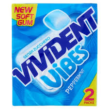 PERFETTI VIVIDENT VIBES NEW SOFT GUM SENZA ZUCCHERO PEPPERMINT