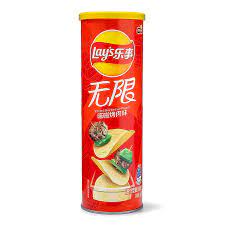 LAY'S TUBO CHIPS GIAPPONESE SIZZLED BARBECUE FLAVOR GR. 90