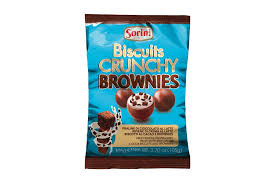 SORINI BISCUIT CRUNCHY BROWNIES PRALINE AL LATTE RIPIENE DI CACAO E BROWNIES GR. 95