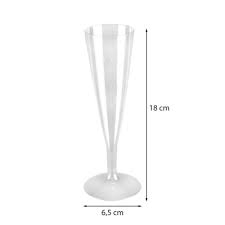 FLUTE IN PLASTICA COLORE CRISTALLO CONFEZIONE PZ. 6