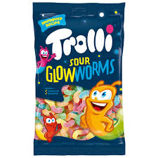TROLLI SOUR GLOWWORMS VERMI ZUCCHERATI BUSTA GR.100 SENZA GLUTINE