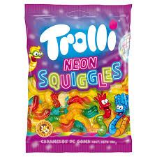 TROLLI NEON VERMI LUCIDI BUSTA GR.100 SENZA GLUTINE