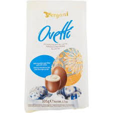 VERGANI OVETTI CIOCCOLATO LATTE RIPIENI CREMA LATTE GR. 105