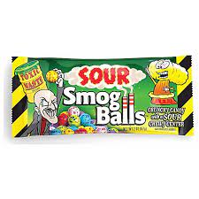 TOXIC WASTE SOUR SMOG BALLS CRUNCHY CANDY GR.48