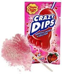 CHUPA CHUPS CRAZY DIPS POPPING CANDY FRAGOLA