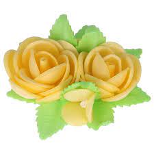 GRAZIANO BOUQUET CON FOGLIE DI CIALDA GIALLO PZ. 1
