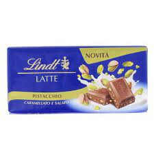 LINDT TAVOLETTA CIOCCOLATA AL PISTACCHIO CARAMELLO SALATO GR.90