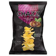 CHAZZ PATATINE HAND COOKED CHIPS CARAMELISED ONIONS GR.90