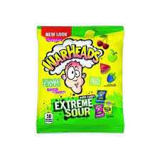 WARHEADS EXTREME SOUR HARD CANDY 5 FRUITY FLAVOUR GR. 28