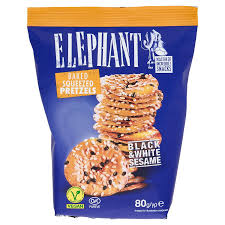 ELEPHANT PRETZEL SESAMO BLACK & WHITE VEGANO GR.80