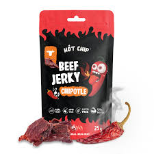 HOT CHIP BEEF JERKY CHIPOTLE GR. 25