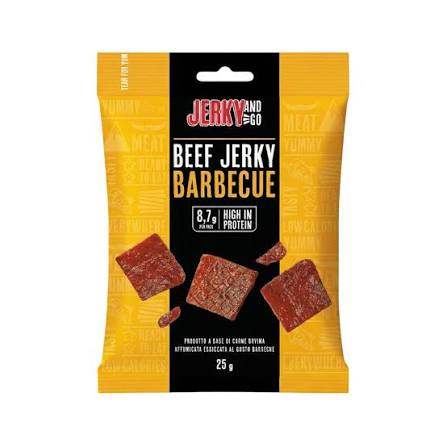 JERKY AND GO BEEF JERKY BARBECUE SNACK DI CARNE BOVINA AFFUMICATA  GR.25