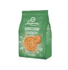 LAZZARONI BISCOTTI GIROCUORI INTEGRALI CON ZUCCHERO CANNA GR. 300