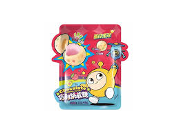 HAOLIYUAN CUBE POPPING GUMMIES CHOCOLATE FILLED STRAWBERRY GR. 48