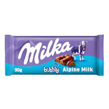 MILKA TAVOLETTA CIOCCOLATO BUBBLY LATTE ALPINO GR. 90