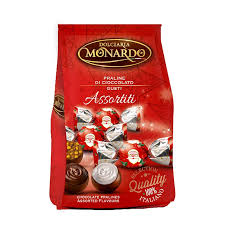 MONARDO PRALINE NATALIZIE CIOCCOLATO AL LATTE GUSTO ASSORTITO  GR. 100