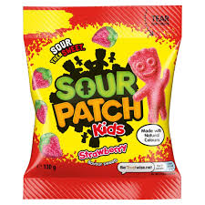 MONDELEZ SOUR PATCH KIDS STRAWBERRY FLAVOUR SWEETS GR. 130