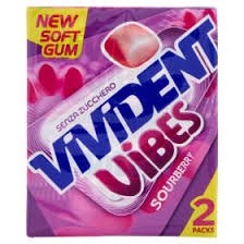 PERFETTI VIVIDENT VIBES NEW SOFT GUM SENZA ZUCCHERO SOURBERRY