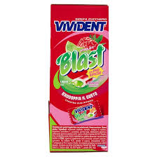 PERFETTI VIVIDENT BLAST LIQUID CRUNCHY  FRESH CHERRY SENZA ZUCCHERO