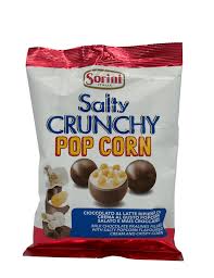 SORINI BISCUIT SALTY CRUNCHY POP CORN PRALINE AL LATTE RIPIENE DI POPCORN GR. 95