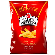 SALATI PREZIOSI STICK ONE PATATINE TAGLIO STICK SENZA GLUTINE GR.110