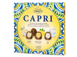 CRISPO "CAPRI" PRALINESSE RIPIENE DI CREME ASSORTITE CON CEREALI GR. 250