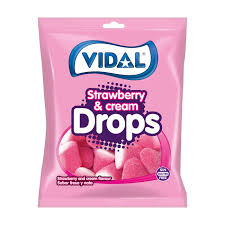 VIDAL STRAWBERRY & CREAM DROPS GR. 90