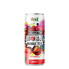 VINUT POPPING BOBA BUBBLE TEA STRAWBERRY JUICE ML.320
