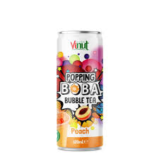VINUT POPPING BOBA BUBBLE TEA PEACH JUICE ML.320
