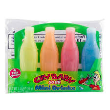 CRY BABY SOUR MINI DRINKS 8 BOTTLES GR. 79 GLUTEN FREE