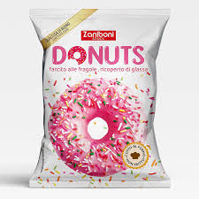 ZANIBONI DONUTS FARCITI E GLASSATI FRAGOLA PZ. 3 SING. INCARTATI GR.180