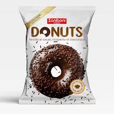 ZANIBONI DONUTS FARCITI E GLASSATI CIOCCOLATO PZ. 3 SING. INCARTATI GR.180