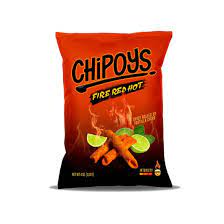 CHIPOYS FIRE RED HOT SPICY ROLLED TORTILLA CHIP GR. 57