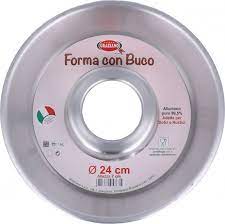 GRAZIANO FORMA CON BUCO ALLUMINIO 99,5% DIAM.CM 24 X H. CM.7